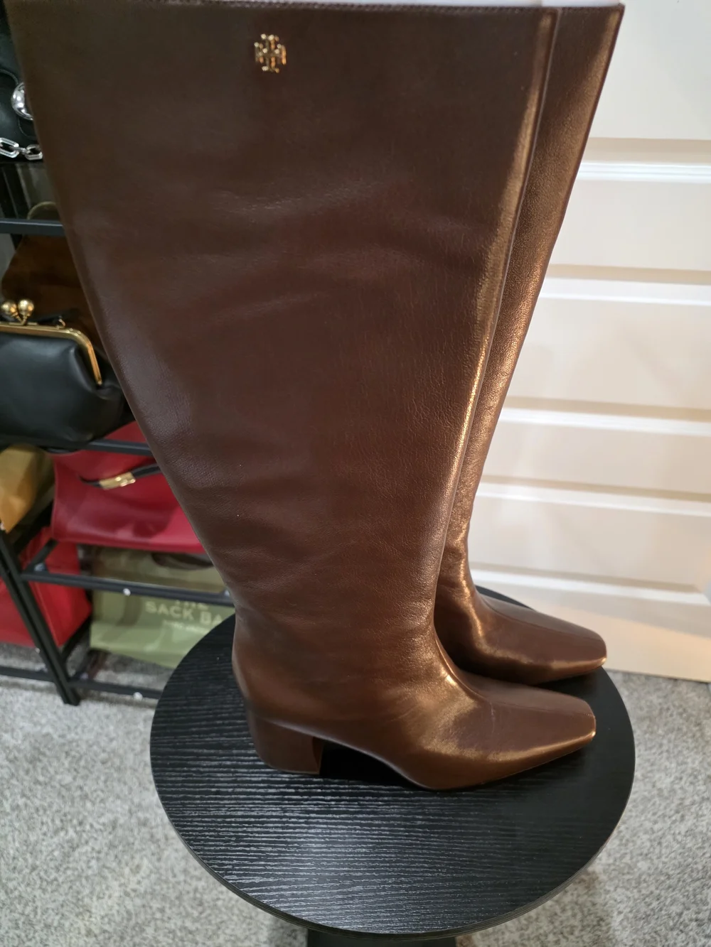 New Tory Burch Brown Leather Knee-High Boots
